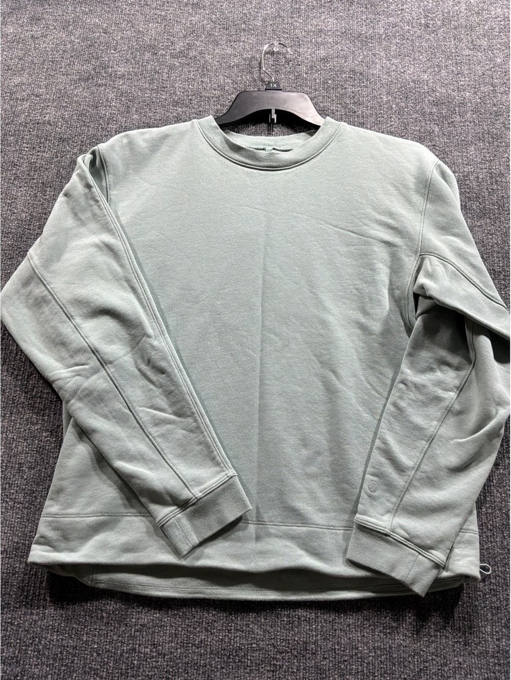 Men's Light Green lululemon Crewneck Sweatshirt with Zippered Side Pocket